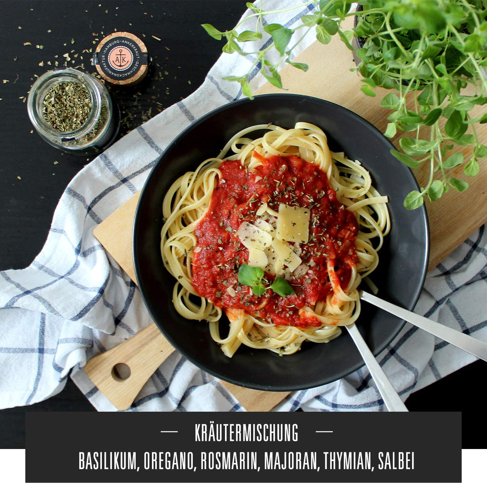 Ankerkraut Italienische Kräuter, mediterranes Universalgewürz für Pasta, Pizza und Salade, 25 g w Korkenglas