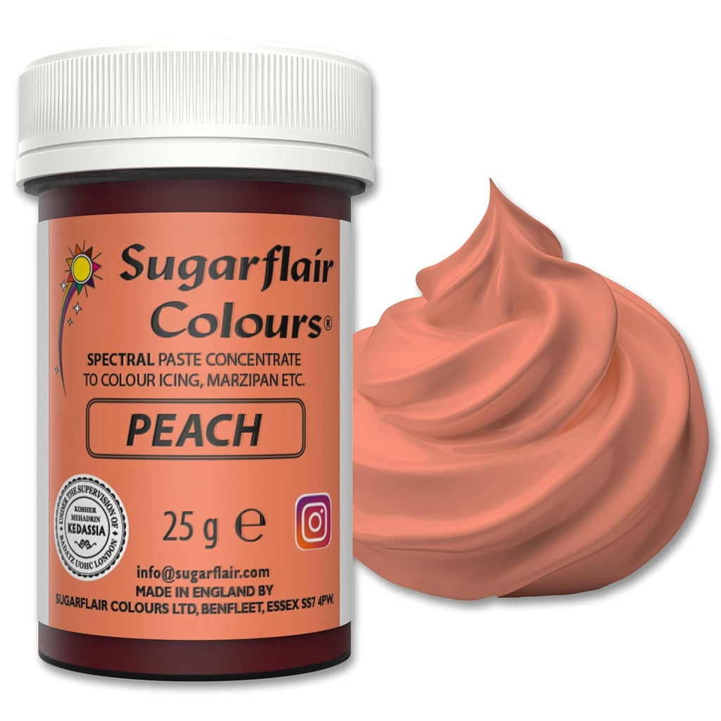 Pastă de colorant alimentar Sugarflair Grafit, colorant alimentar spectral concentrat pentru cremă de unt, pastă de zahăr, glazură, mixuri pentru prăjituri, macarons și multe altele! - 25g