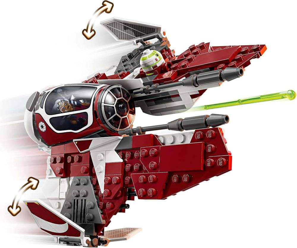 LEGO Star Wars 75401 Jedi Interceptor Ahsoki, myśliwiec Starfighter dla fanów Wojen Klonów, Ahsoka Tano i Anakin Skywalker Minifigurki z mieczami świetlnymi i R7-A7, dla chłopców i dziewcząt w wieku od 8 lat Zestawy do budowania Zobacz sklep LEGO