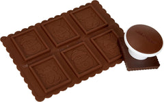 silikomart | CKC01 Formă de silicon pentru bomboane de ciocolată SNOWMAN SLIM, antiaderentă, 6 bomboane de ciocolată, pachet de 1 formă pentru bomboane, Easy Choc, 47 x 57 mm, h 5 mm, volum 33 ml, Fabricată în Italia