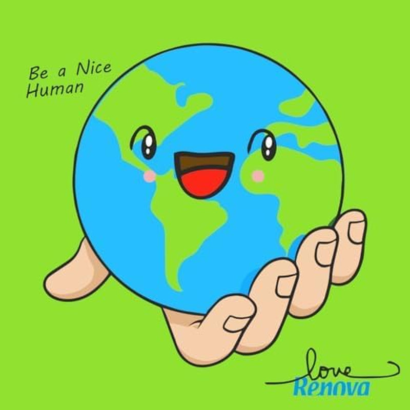 Hârtie igienică Renova Eco Love & Action, 4 bucăți