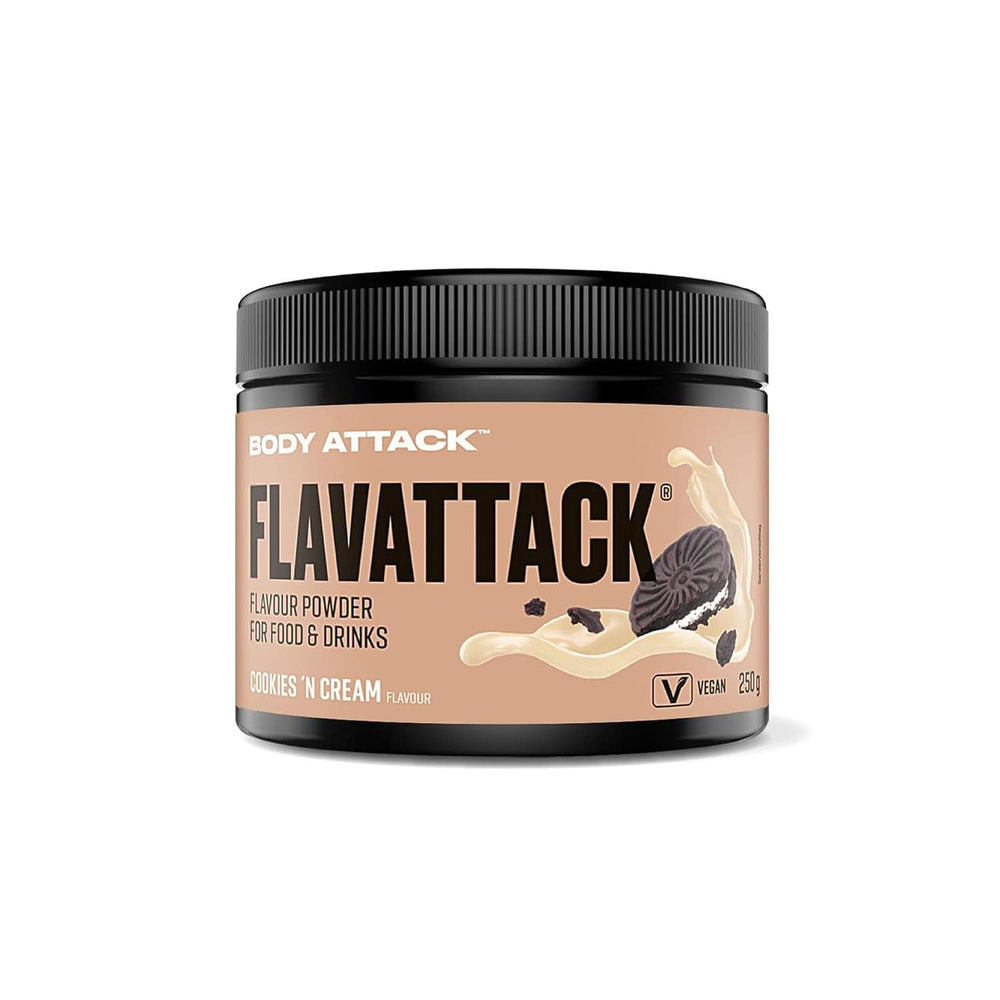 Body Attack Flavattack®, Double Choc Brownie, 250 g / 83 porcje Aromaty Naty Shop 250 gramów Cookies N Cream