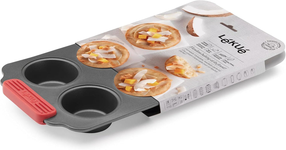 Lékué Muffin-Backform, Antihaftbeschichte, Metall, 6 Mulden Formy i blachy do pieczenia Naty Shop