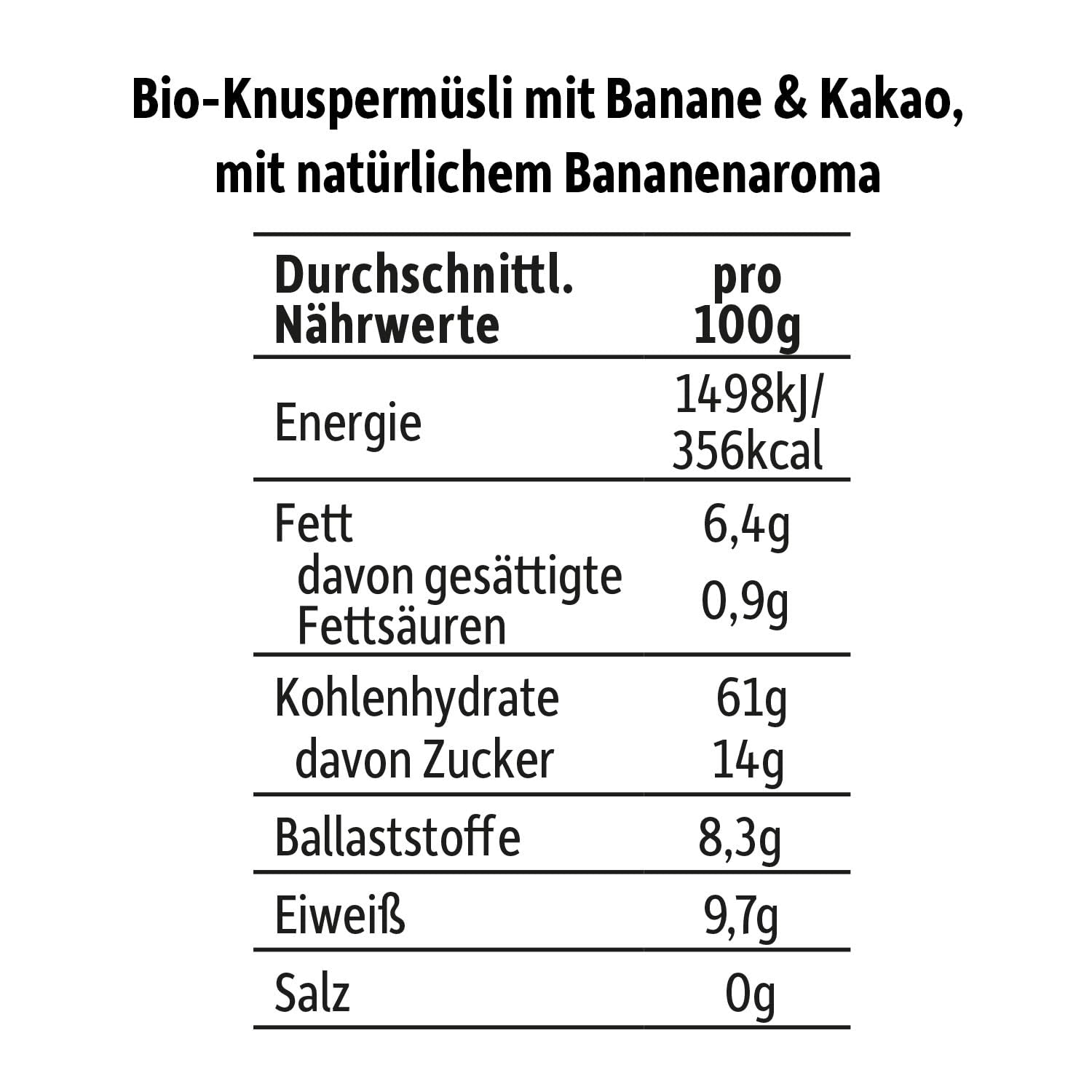 FRECHE FREUNDE KIDS, Bobs & DIKKAs Chrupiące muesli kakaowe z bananami, Muesli z chrupiącą czekoladą dla dzieci, o niskiej zawartości cukru, bez dodatków, 100% wegańskie, 6 sztuk (6 x 280g)