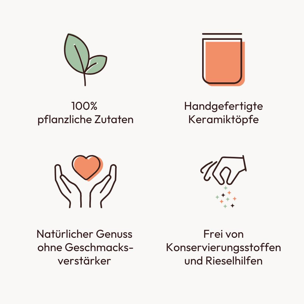 Potluk | Zestaw Kräuter Kumpel 6er | Gewürzmischungen im Keramiktopf | Wegańskie, bezglutenowe i z naturalnymi składnikami