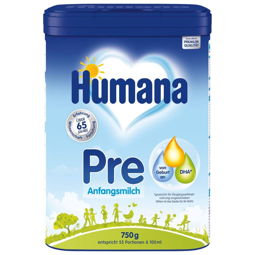 Lapte Humana Initial PRE, de la nastere, lapte praf pentru sugari, numai cu DHA si lactoza, 750 g Naty Shop 750 grame Lapte praf