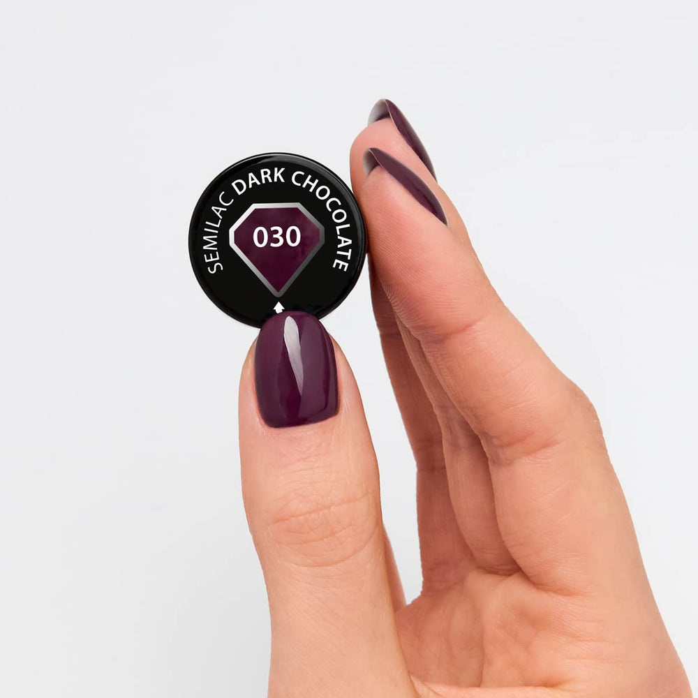 Lakier UV do paznokci Semilac 030 Ciemna Czekolada 7ml Kolekcja Allure