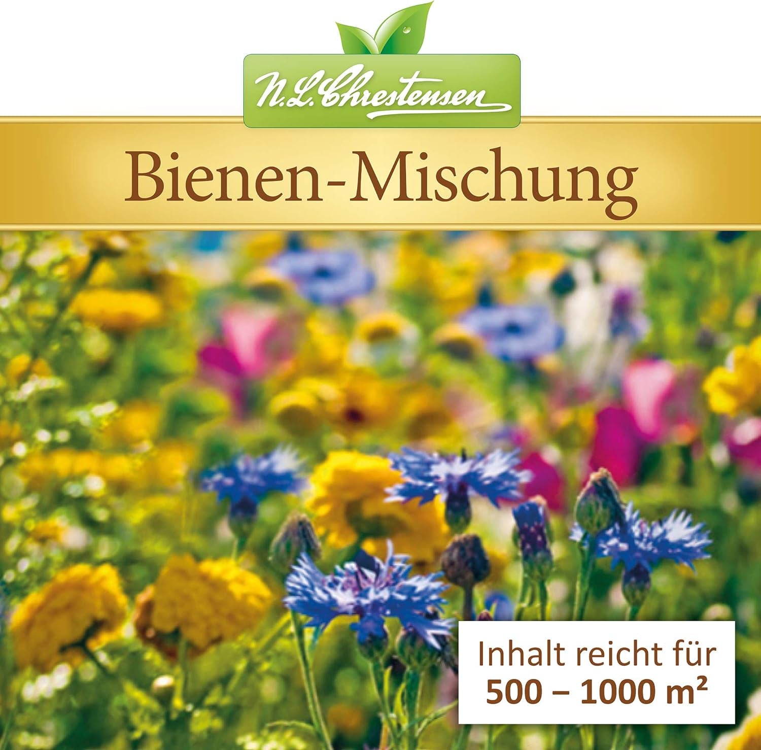 NL Chrestensen duże wiadro - raj dla wszystkich owadów, pastwisko dla pszczół, mieszanka nasion kwiatów przyjazna dla pszczół, wielokolorowa