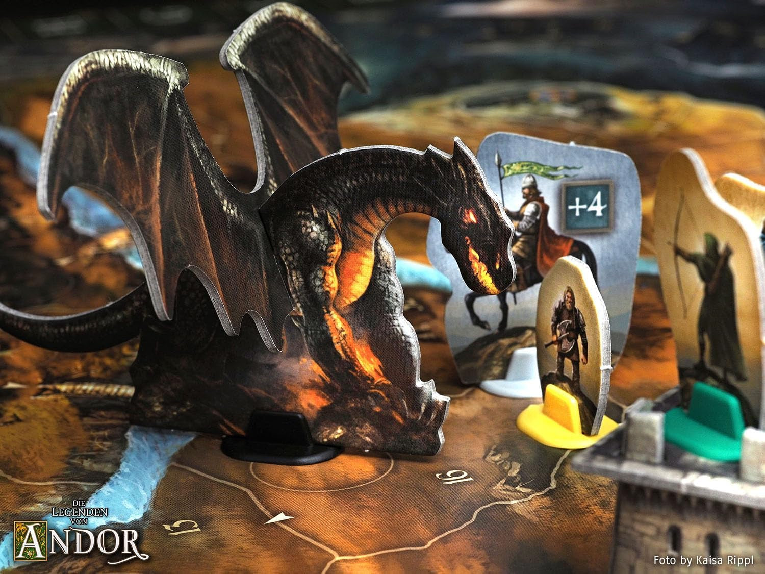 Kosmos 683122 Legends of Andor - Big Box, gra podstawowa (Kennerspiel des Jahres 2013) i dodatkowe rozszerzenia, klasyczna fantasy, kooperacyjna gra planszowa fantasy, wiek 10+