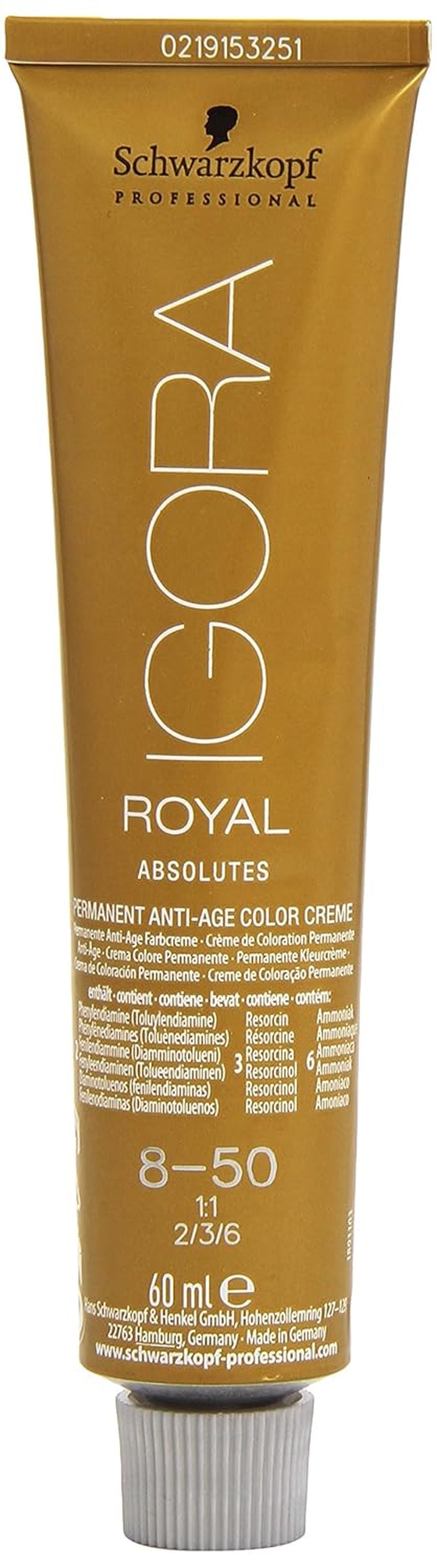 Igora Royal Absolute Age Blend Culoare de păr, 7-560 Blond mediu auriu ciocolată, 60 ml Vopsea pentru par Naty Shop 8-50 Blond deschis auriu natural 60 Ml (1 pachet)