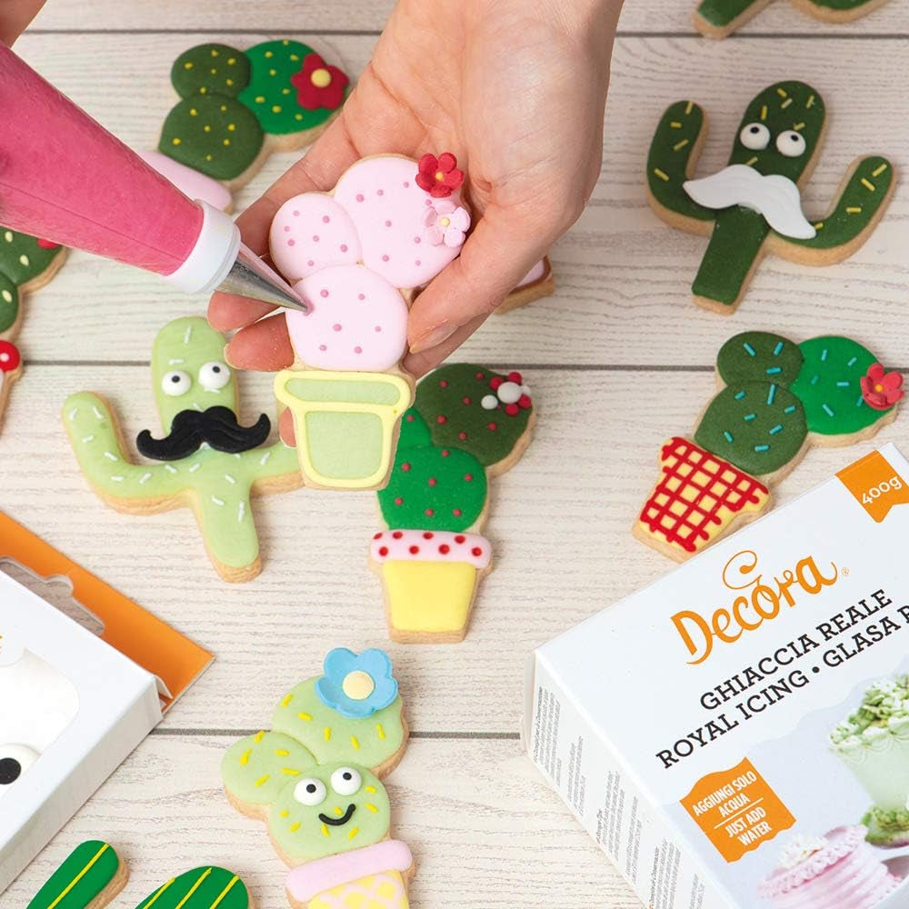 0255072 Formă de tăiat cactus din plastic, set de 2 bucăți, 9 x 2,2 cm, verde