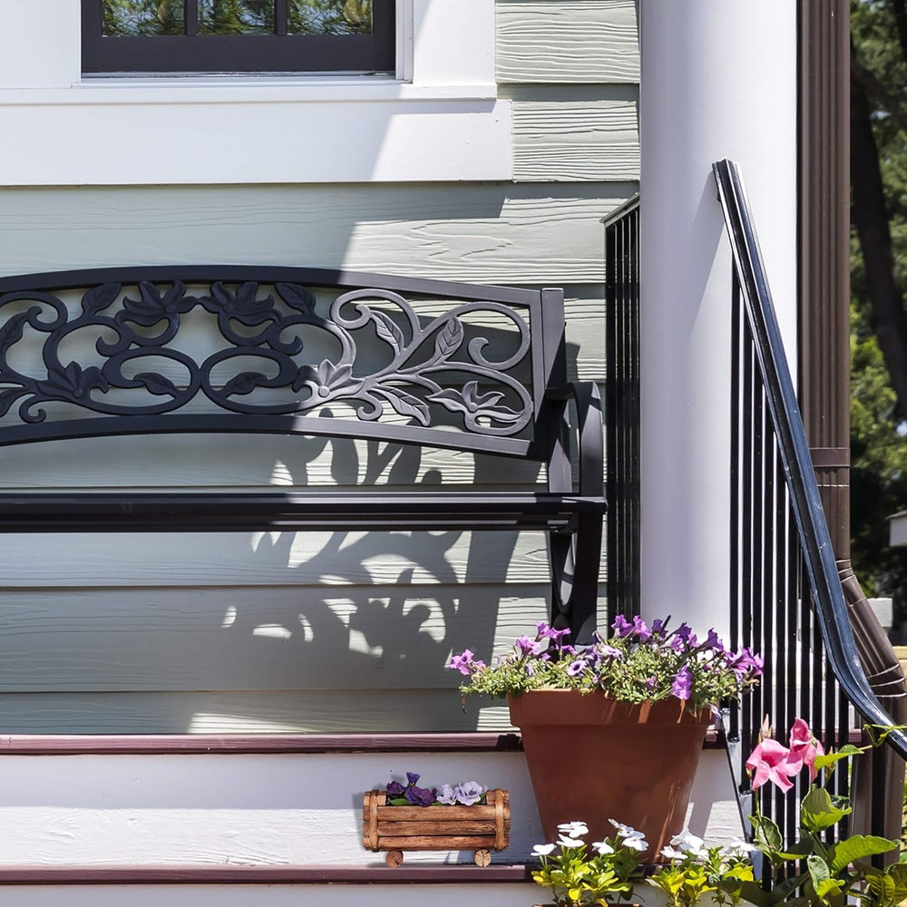 Ghiveci Relaxdays, lemn flambat, 2 piese, decorațiune de grădină, jumătate de butoi pentru flori, design vintage, ÎL: 11x20x9 cm, natural