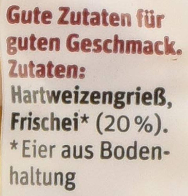 tegut... Skorupki makaronu jajecznego, 1 x 250 g