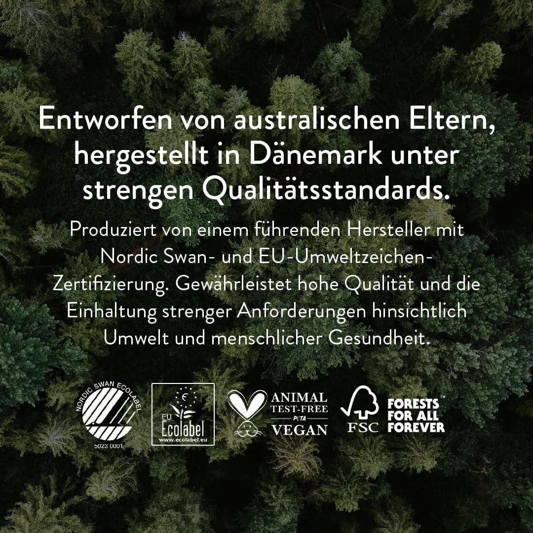 Pieluszki push-up rozmiar 4 L (7-12 kg) - 1 worek po 25 sztuk - Nie zawiera substancji szkodliwych, ekologiczne, ultrapłaskie, do stosowania na noc - Wyprodukowano w Danii