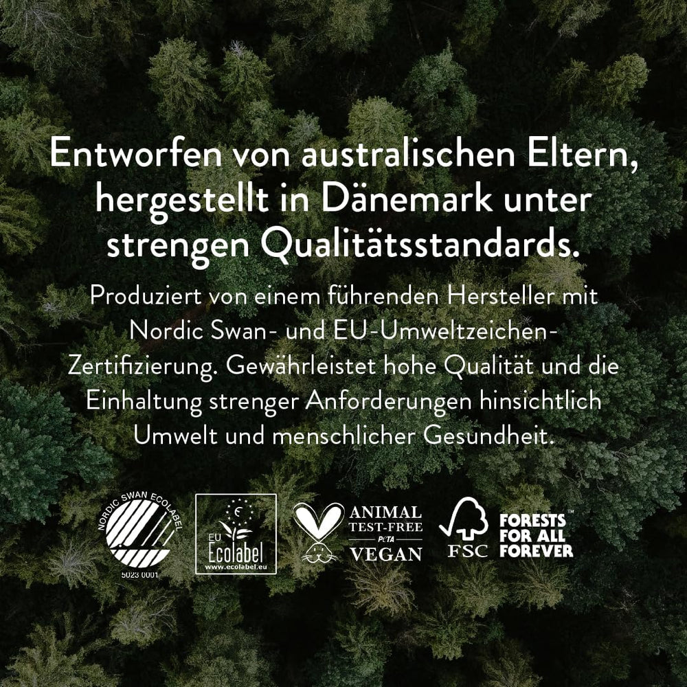 Pieluchy push-up rozmiar 6 XXL (od 15 kg) - 1 worek zawierający 21 sztuk - Nie zawiera substancji szkodliwych, ekologiczne, ultrapłaskie, do stosowania na noc - Wyprodukowano w Danii