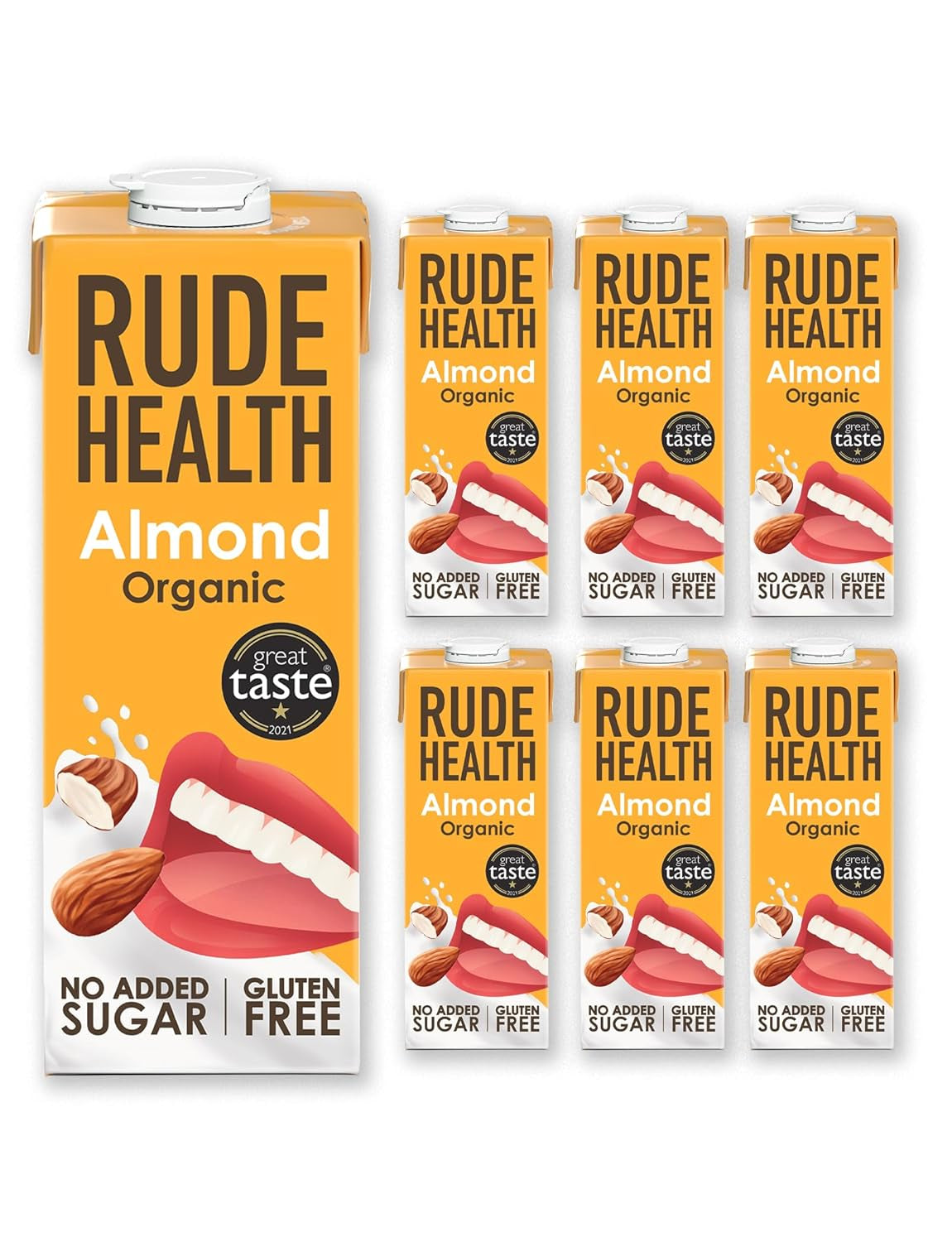Rude Health 6 x 1 litr Bio-nerkowca, 100% naturalny Bio-Getränk, glutenfrei, ungesüßt, preisgekrönt, gesund i wegański, 100% recykling Verpackung