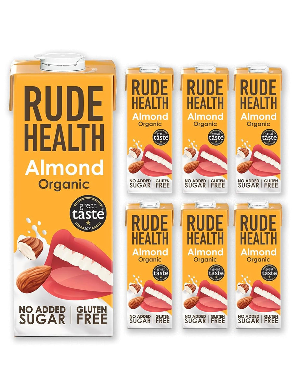Rude Health 6 x 1 litr Bio-nerkowca, 100% naturalny Bio-Getränk, glutenfrei, ungesüßt, preisgekrönt, gesund i wegański, 100% recykling Verpackung