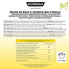 - Bio-Reis- und Quinoa-Pasta glutenfrei, Fusilli-Format - glutenfreie Pasta mit Vollkornreismehl und weisser Quinoa aus biologischem Anbau, wegańskie, Packung mit 3 Packungen à 350 g