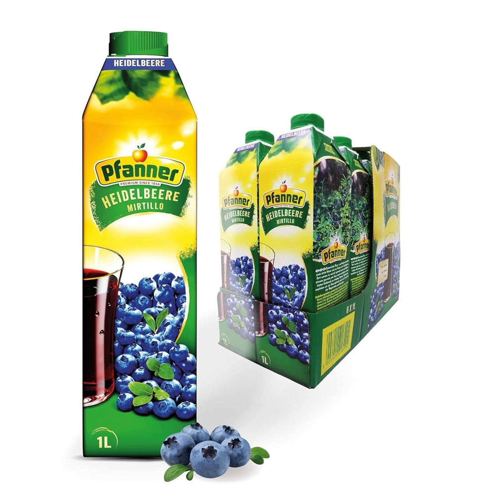 Pfanner Nektar Owocowy Truskawkowy (8 X 1 Litr) - 30% zawartości Owoców - Napój Truskawkowy Naty Shop Blueberry