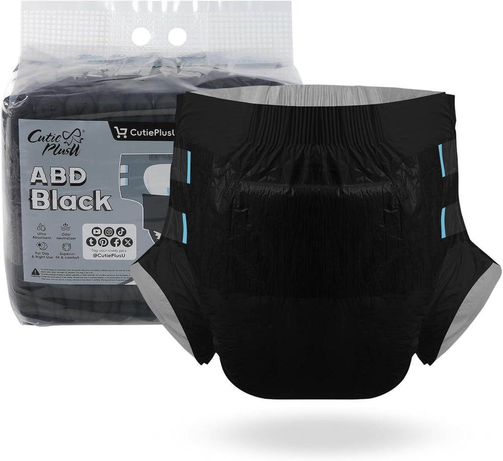 Pieluchy dla dorosłych CutiePlusU, 10 szt. Jednorazowych majtek na nietrzymanie moczu z pętelkami dla kobiet i mężczyzn, maksymalna chłonność przez noc - żółte (średni rozmiar 71-96 cm)