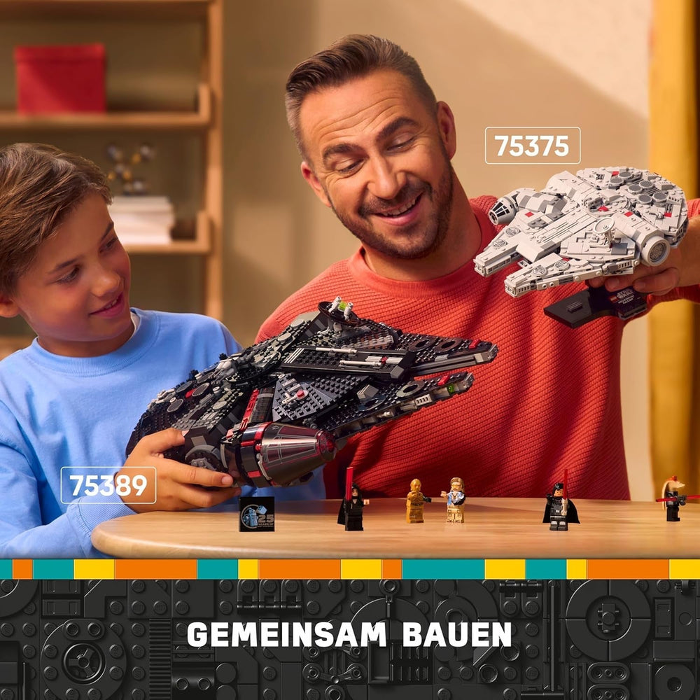 LEGO Star Wars Dark Millennium Falcon, zestaw statku kosmicznego, zabawka do budowania dla dzieci, prezent urodzinowy dla chłopców, dziewcząt i fanów, zabawka przygodowa 75389 Zestawy do budowania Besuche w sklepie LEGO