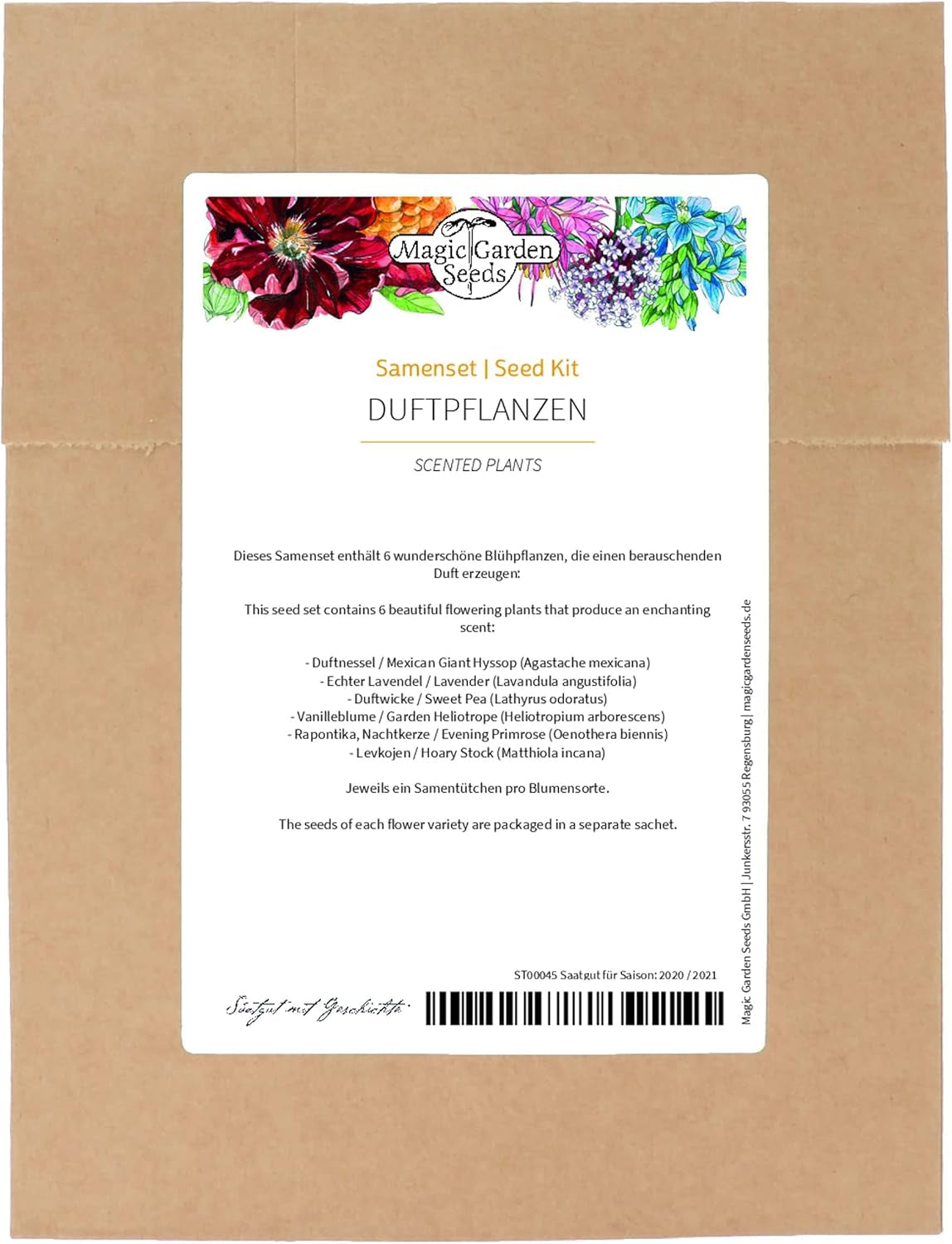 Rośliny pachnące - Samenset mit 6 prachtvoll duftenden Blühpflanzen