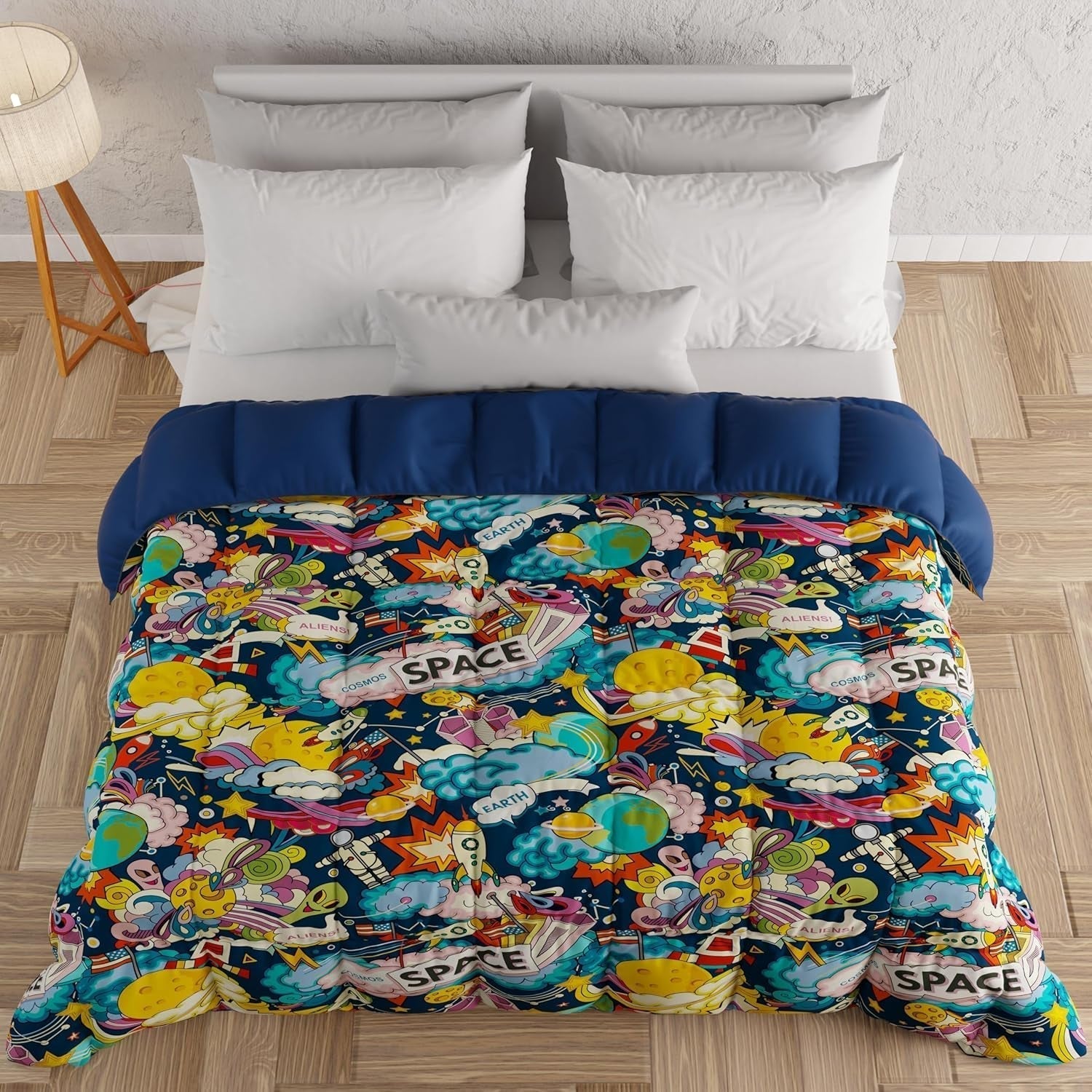 PETTI Artigiani Italiani - Plapumă de iarnă, Plapumă de iarnă, Plapumă simplă, Cu două fețe, Monocolor și imprimare digitală, 100% microfibră antialergică, Made in Italy Plapumi si pilote Naty Shop