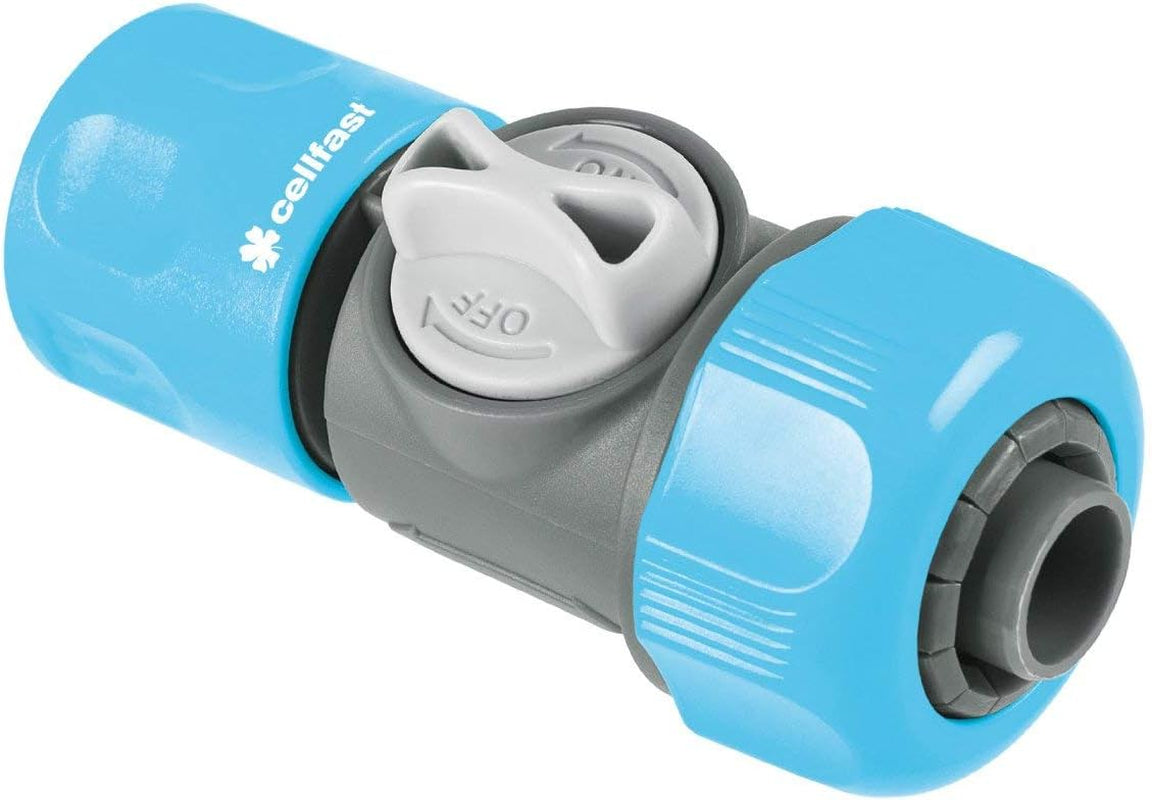 Cuplaj rapid Cellfast cu valvă CellPRO 3/4", ușor de reglat, design ergonomic, plastic PC/ABS, calitate superioară, 52-331, albastru