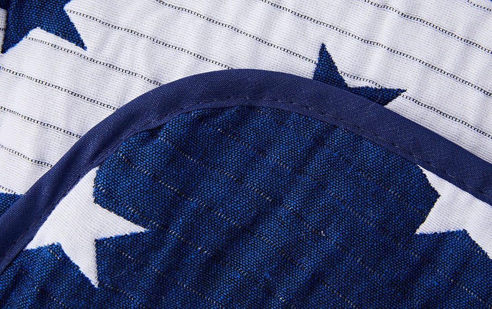 VIALMAN narzuta na łóżko Sofia 10 king size | kołdra gwiazda | rozmiar kołdry 250 X 270 cm | narzuta na łóżko i narzuta na sofę granatowa Łóżka i narzuty Besuche den VIALMAN-Store