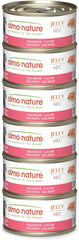 Almo Nature HFC Jelly - Nassfutter für ausgewachsene Katzen - Lachs - Human Grade, Glutenfrei & Monoprotein - 6 x 70g