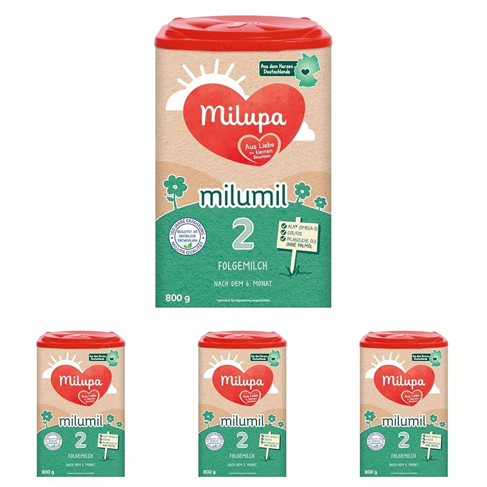 Milupa Milumil Pre, Mleko w proszku dla niemowląt - Z ważnymi składnikami odżywczymi i bez oleju palmowego - 800 g Naty Shop 4 x 800 gramów Milumil 2