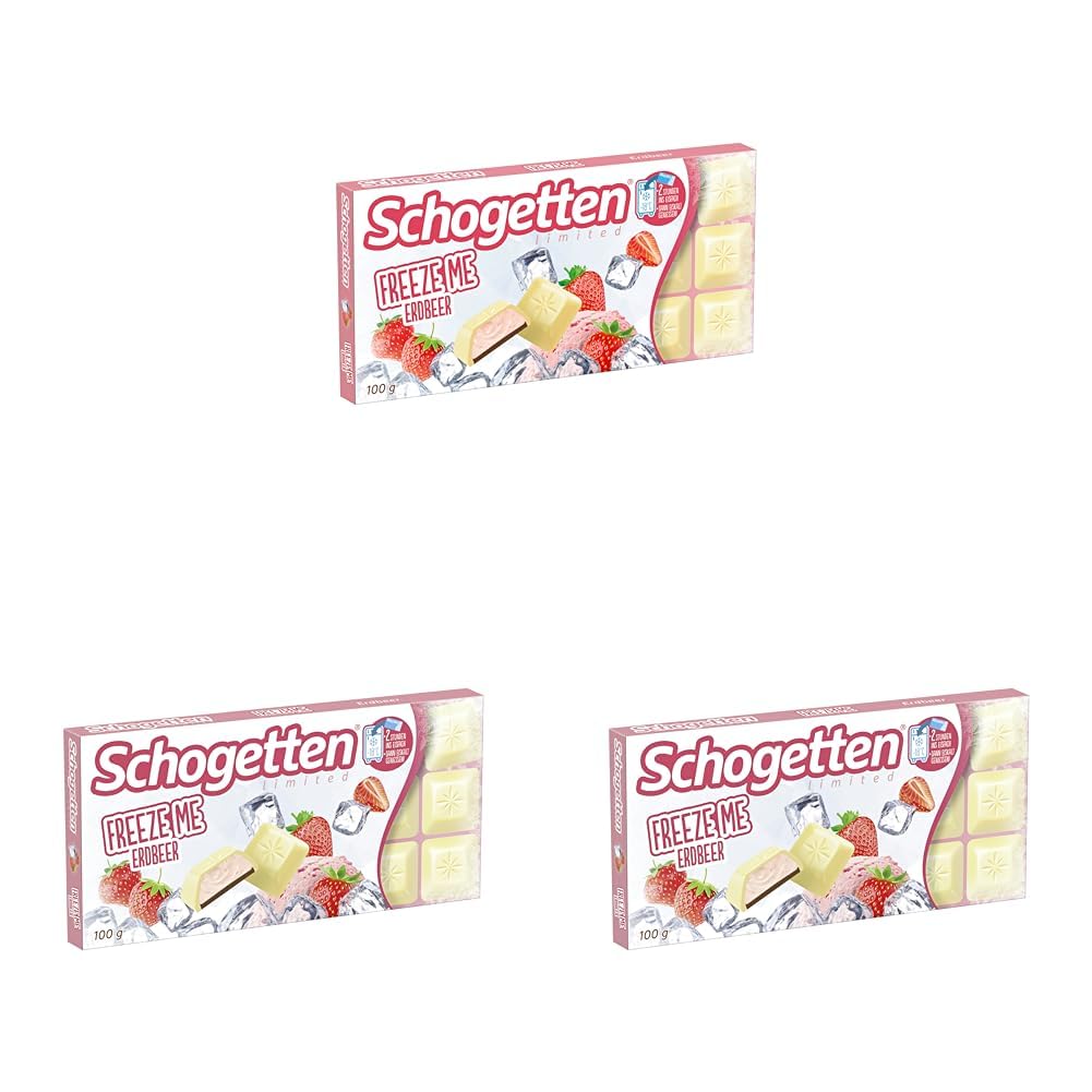Schogetten Freeze Me Strawberry Limited Edition - Lody o smaku zimnej czekolady o intensywnym smaku truskawkowym