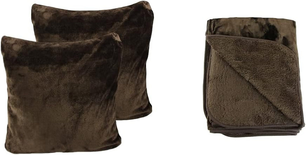 Amago - Wygodny kocyk o wyglądzie kaszmiru 220 x 240 cm - antracyt Łóżka i koce Amago Czekolada Wygodny koc + poszewka na poduszkę 220 x 240 cm