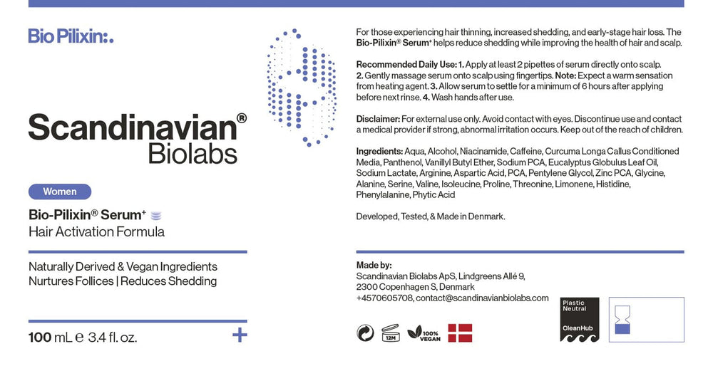 Scandinavian Biolabs Hair Growth Routine pentru femei cu rezultate dovedite clinic în 45 de zile | Tratamentul pentru căderea părului (Bio-Pilixin) Ingrijirea parului Naty Shop