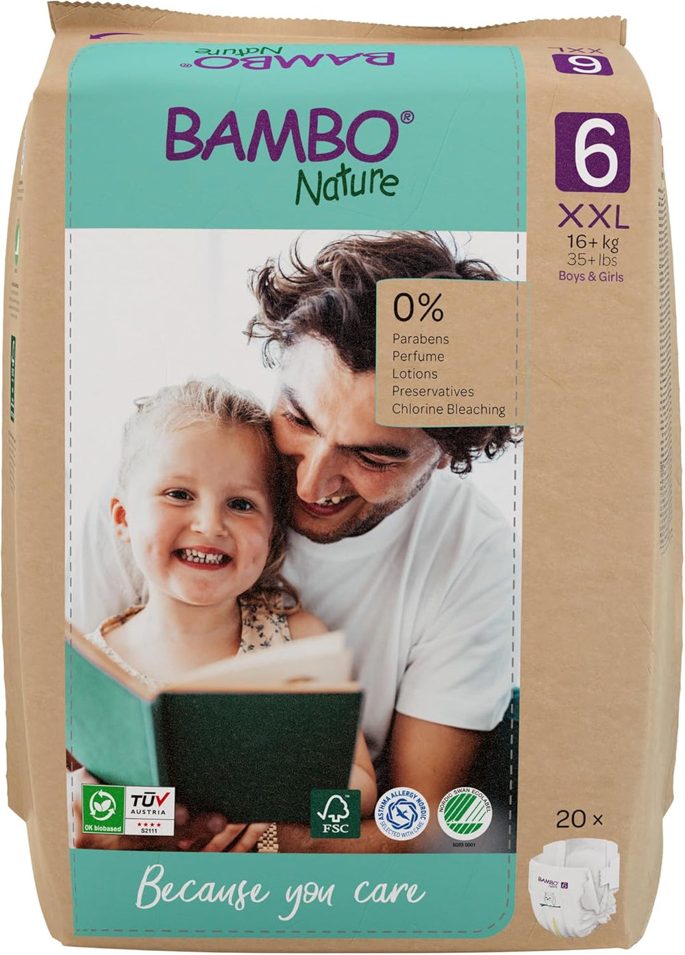 Pieluszki dziecięce Bambo Nature, rozmiar 1 (2-4 kg), 132 sztuki w pudełku miesięcznym | Pieluszki Premium ze zwiększoną ochroną przed wyciekami | Najwyższy komfort i swoboda dla noworodków | Pieluchy testowane dermatologicznie