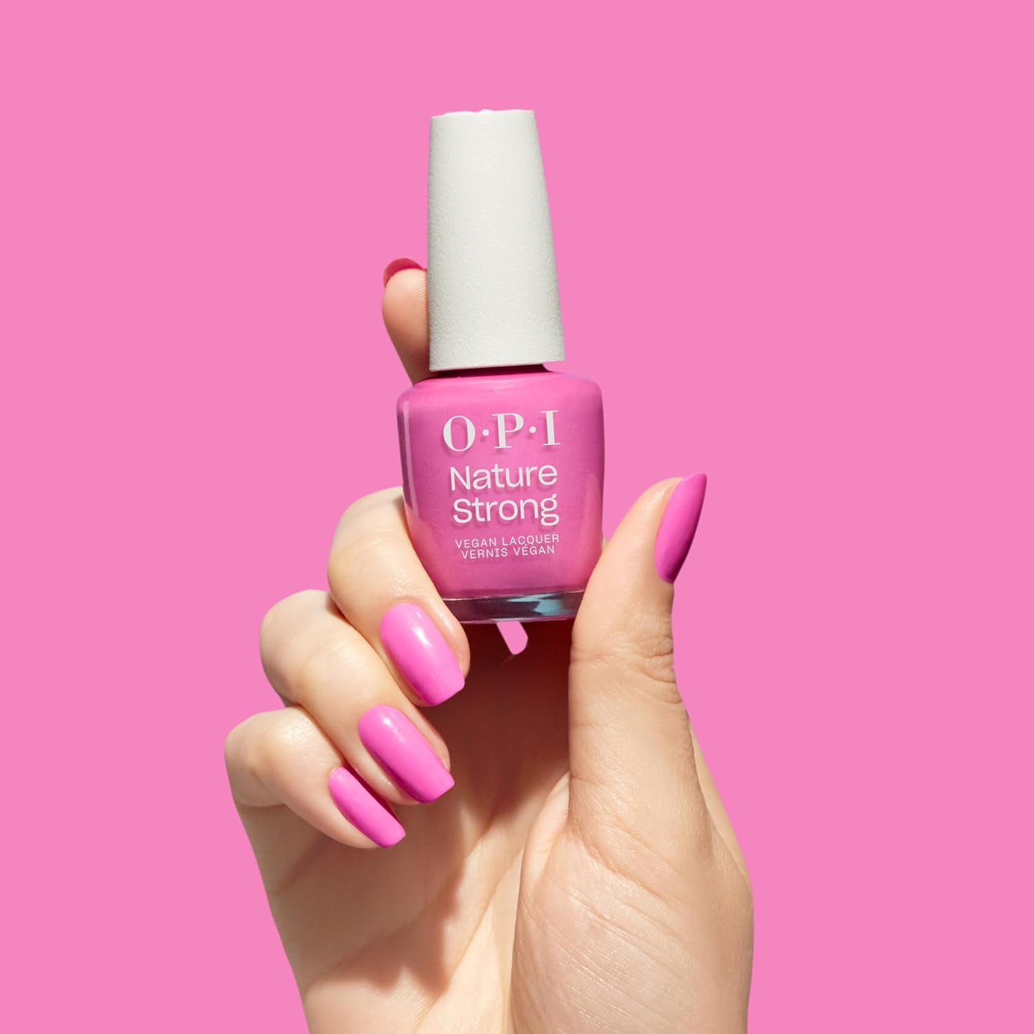 OPI Nature Strong Pink and Nude Shades - długotrwały lakier do paznokci o innowacyjnej, wegańskiej formule zawierającej naturalne składniki - dla jasnych paznokci