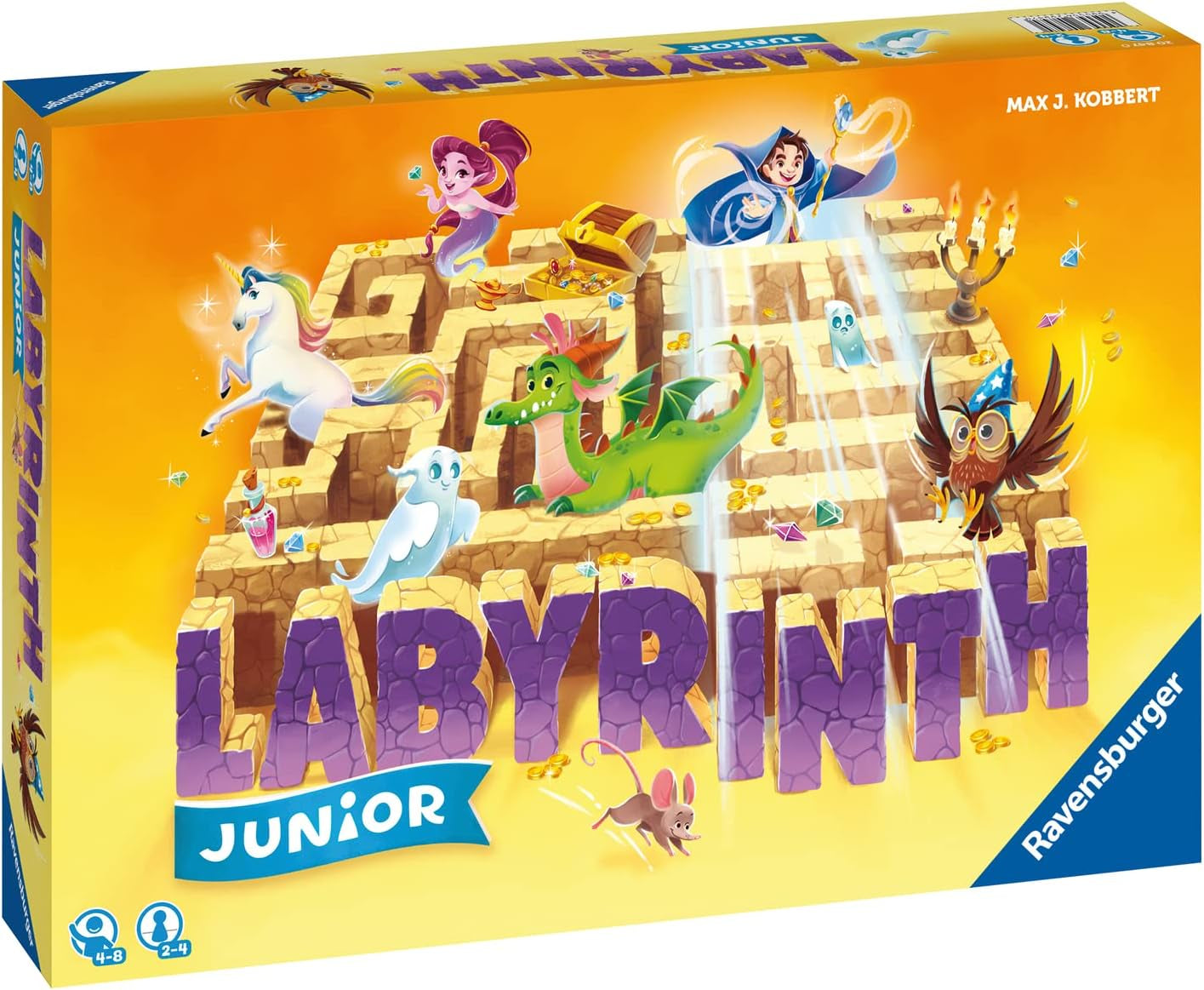 Ravensburger Children's Game 20847 - Junior Labirynt - Klasyka rodzinna dla małych dzieci, gra dla dzieci w wieku 4+ - Gra planszowa Odpowiednia dla 2-4 graczy, edycja Junior