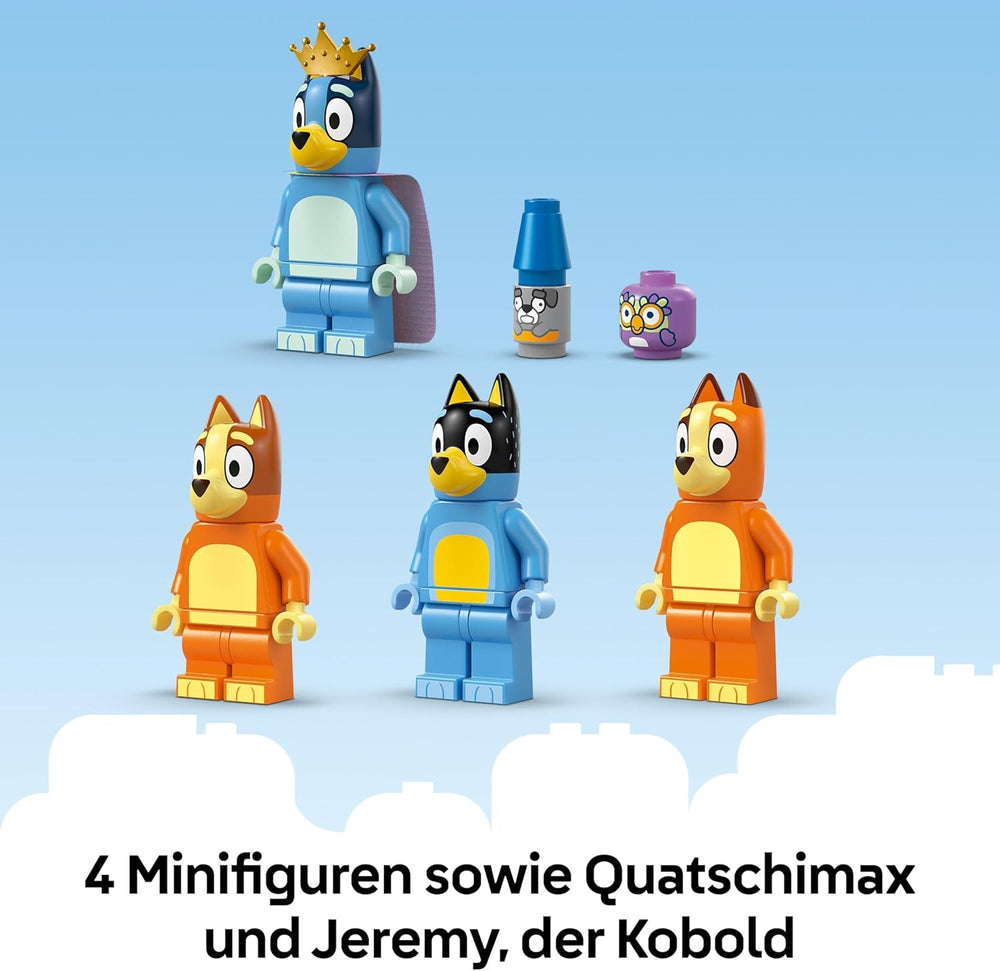 LEGO Bluey: Blueys Haus - Modulares Spielzeug mit Räumen, Garten, 4 Minifiguren und Zubehör - Geschenk zum Geburtstag für Mädchen & Jungen ab 4 Jahren oder Fans der TV-Serie - 11203