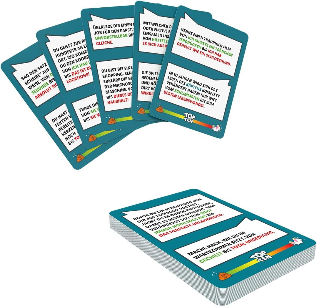 Gry koktajlowe COGD0008 Asmodee Top Ten, gra towarzyska, niemiecka, wielokolorowa, kolorowa