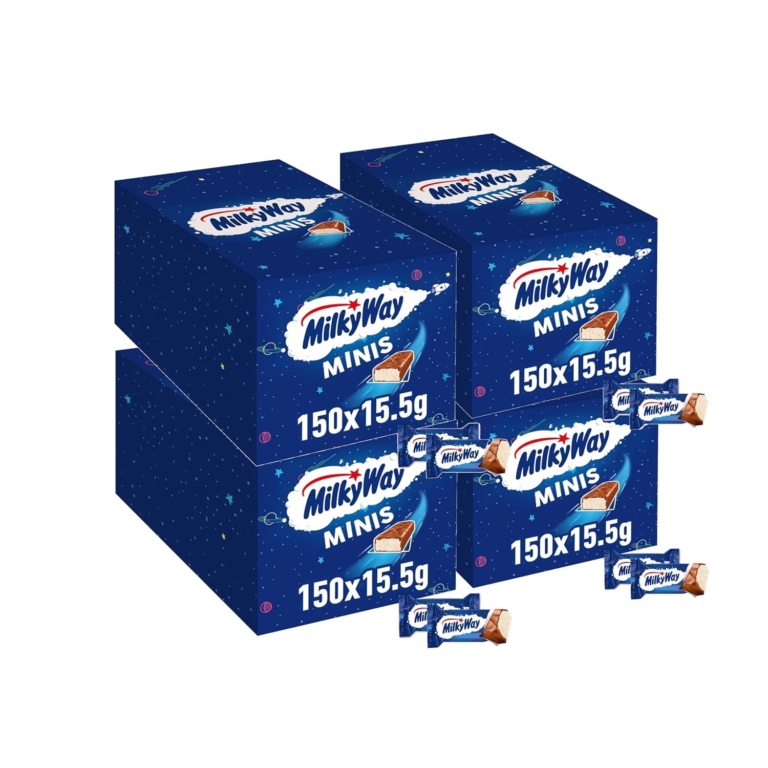 Mini batoniki czekoladowe, opakowanie zbiorcze czekolady, lekka śmietanka mleczna, 150 x 15,5 g, 2,3 kg