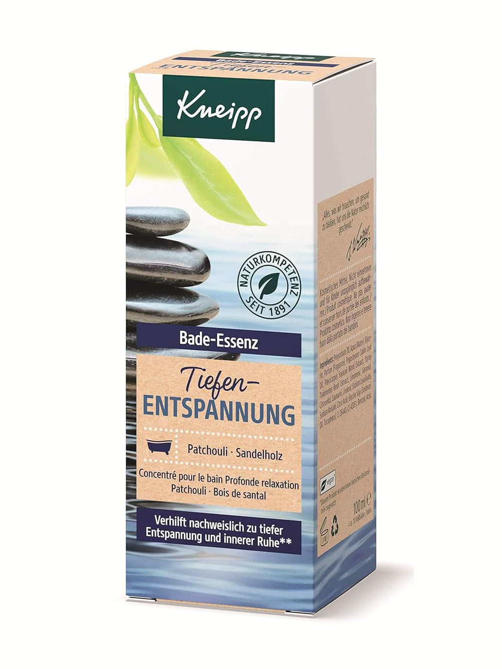 Kneipp , ulei de baie cu ulei esențial natural de patchouli și extract de lemn de santal pentru relaxare profundă și calmare, 100ml Naty Shop