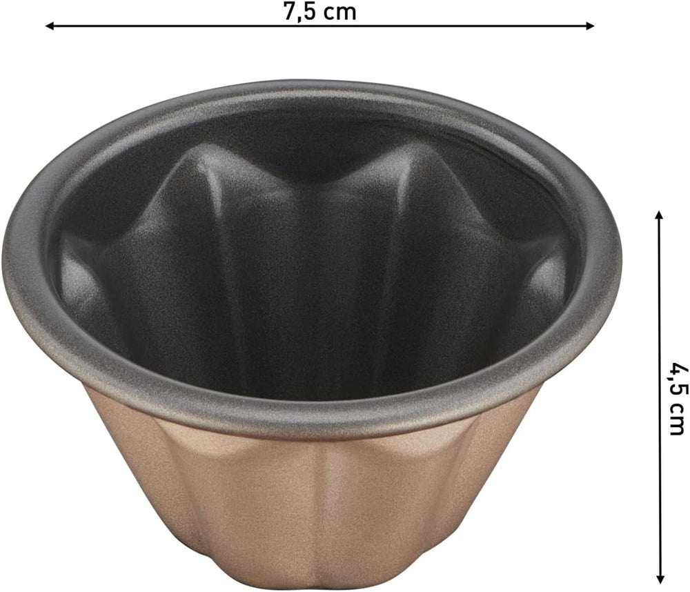 Tefal Creabake J3089304 3 Stück Brioche-Backform Antihaft-Beschichtung, Leicht Entnehmbar, Stapelbar, Einfache Austellung, Backform Formy i blachy do pieczenia Naty Shop