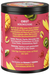 Ostmann Gewürze - Zróbmy pikantne owoce | Würzmischung für süßes Obst stworzony przez Lalaleluu | scharfes Obst-Topping z Chili i Pfeffer, Lecker auf Apfel lub Mango | 70 g w koszu Metalldose