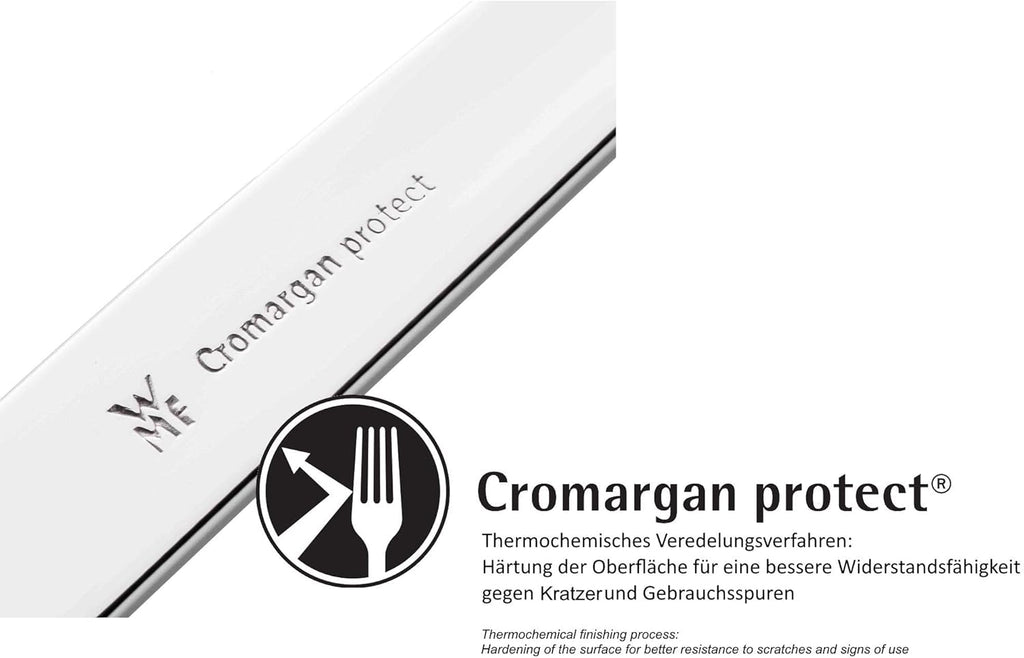 WMF Corvo Besteck Set 12 Personen, 66 Teilig, 60 Teile Mit Servierbesteck, Hohlheftmesser, Cromargan Protect Mattiert, Kratzbeständig, Spülmaschinenfest Bucatarie Naty Shop