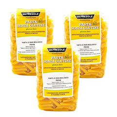 - Pasta di Mais Giallo Biologica Italiana Gluten Free, Formato Penne - makaron bezglutenowy, 100% farina di mais giallo bio, wegański, confezione da 3 pacchi da 350 g