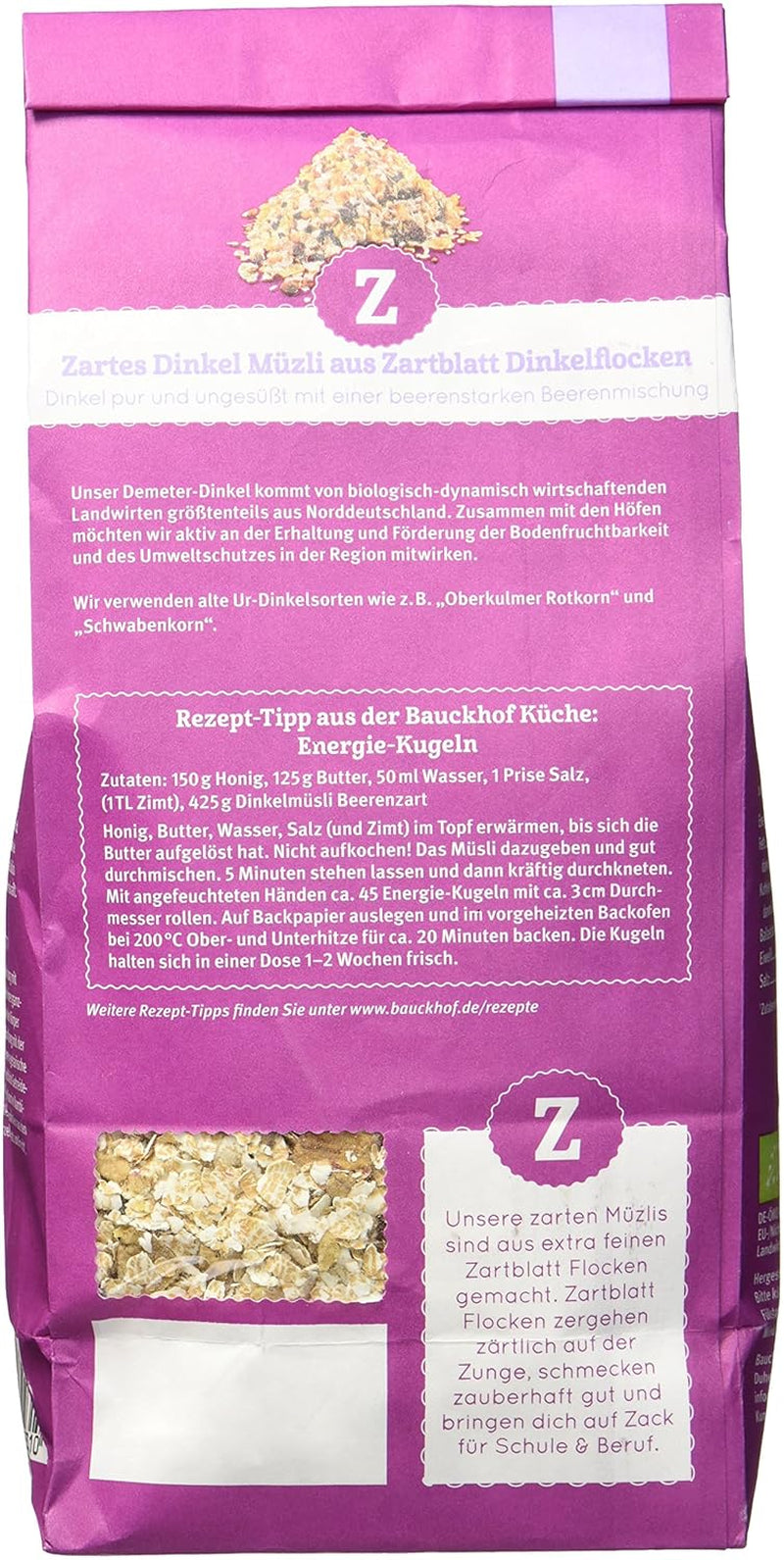 Hof Musli o smaku orkiszowym, niesłodzone, 425 g