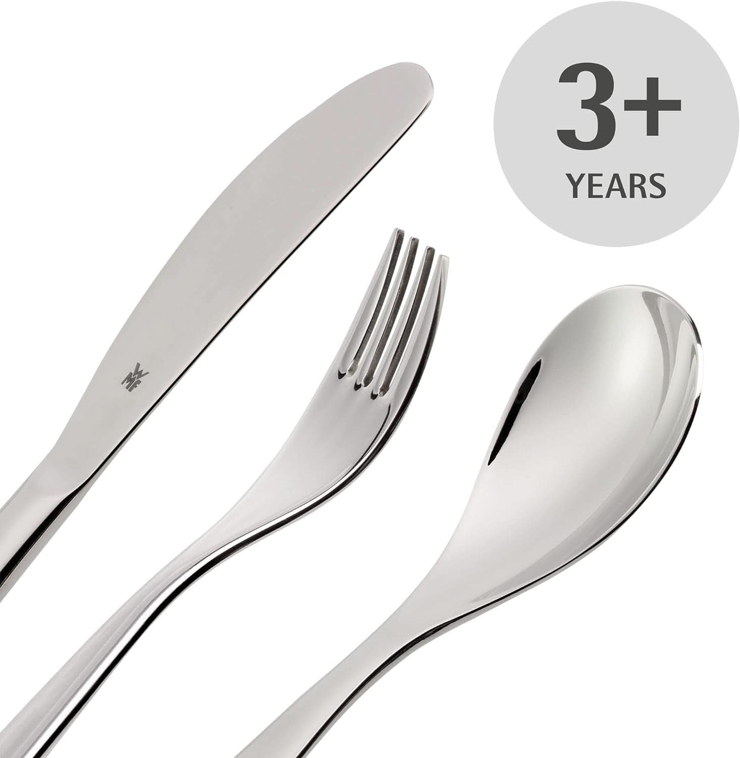 Zestaw sztućców ze stali nierdzewnej dla dzieci WMF Animals, 4 sztuki, polerowany Cromargan Kitchen Naty Shop