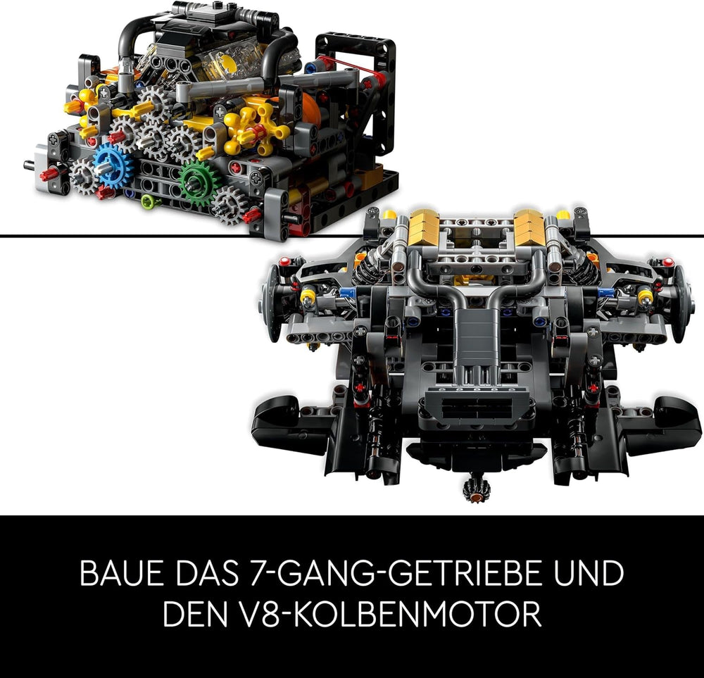 LEGO Technic Mclaren P1 Super samochód sportowy Zestaw dla dorosłych Fani samochodów Prezent V8 Silnik tłokowy 7-biegowa skrzynia biegów Model samochodu w skali Zestaw samochodzików zabawkowych 42172 Zestawy do budowania Besuche den LEGO-Store
