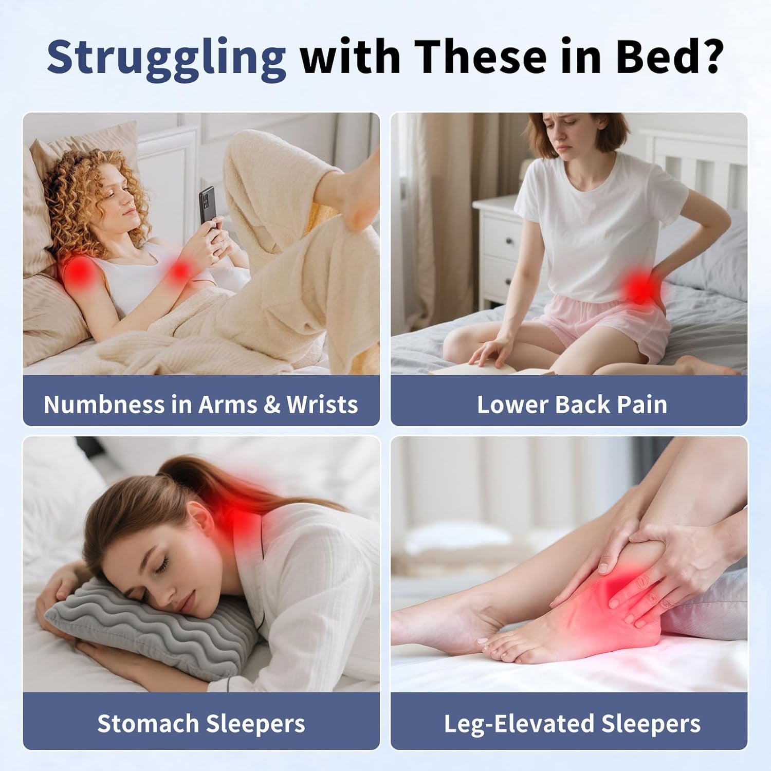 Pernă de citit – pernă pentru spate, tetieră reglabilă, pernă de citit din spumă cu memorie pentru pat, pernă ergonomică pentru spate pentru gât și picioare, pernă cu suport lombar