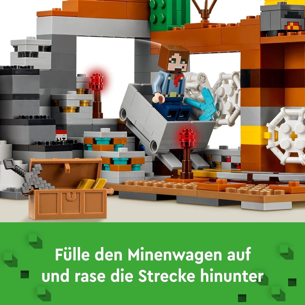 LEGO Minecraft Kopalnia Badlands Gra wideo Zestaw zabawek górniczych dla chłopców i dziewcząt w wieku od 8 lat Zabawne klocki budowlane Zestaw przygodowy Prezent urodzinowy 21263 Zestawy do budowania Besuche den LEGO-Store